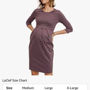LaClef Women's Maternity Dress: LG